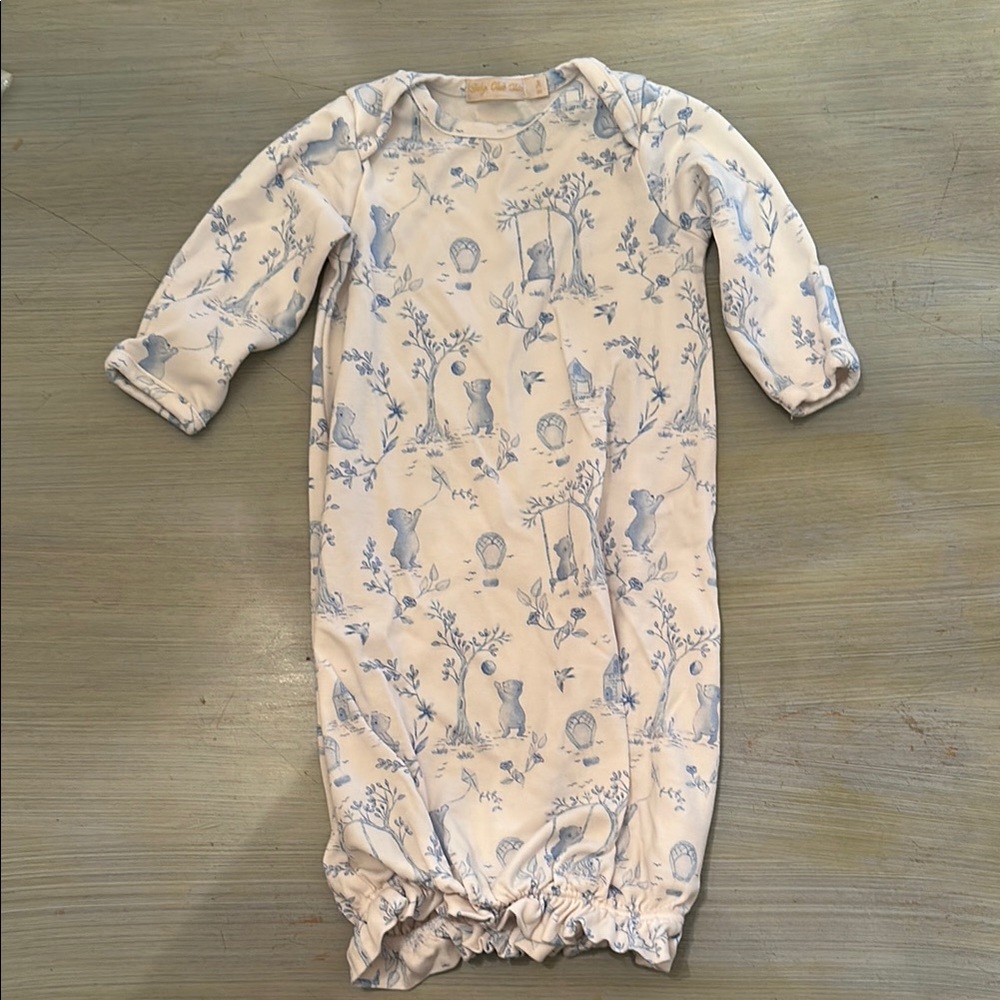 Cream and Blue Sleep Sacks with Floral Design